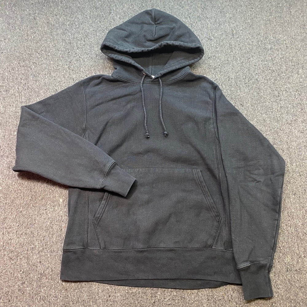 Champion Reverse Weave Hoodie Sz S Mens Black Streetwear Skater Ribbed Sides